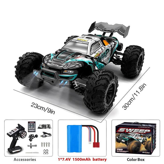 1:16 70KM/H or 50KM/H 4WD RC Car with LED Remote Control Cars High Speed Drift Monster 4X4 Truck for Kids Vs  144001 Toys