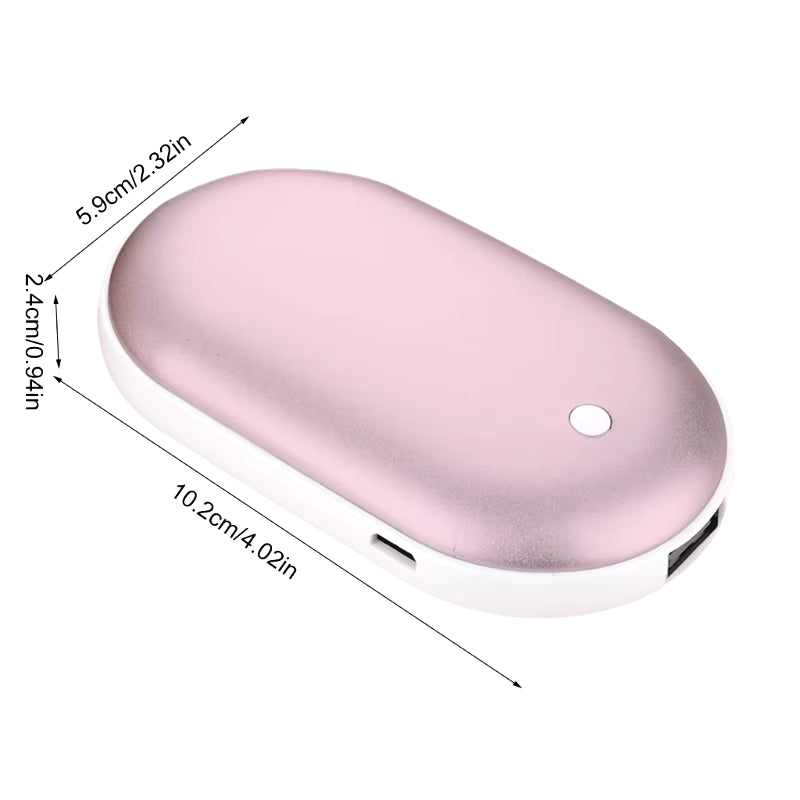 Mini Hand Warmer Winter Portable USB Rechargeable Pocket Hand Warmer Mobile Power Quick Heating 5000/10000Mah