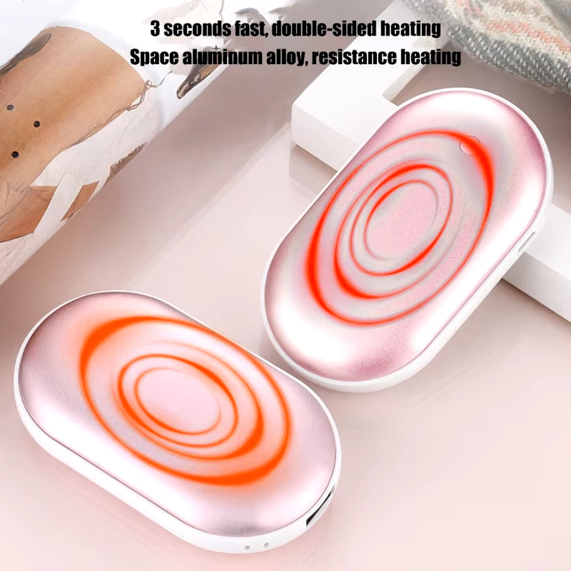 Mini Hand Warmer Winter Portable USB Rechargeable Pocket Hand Warmer Mobile Power Quick Heating 5000/10000Mah